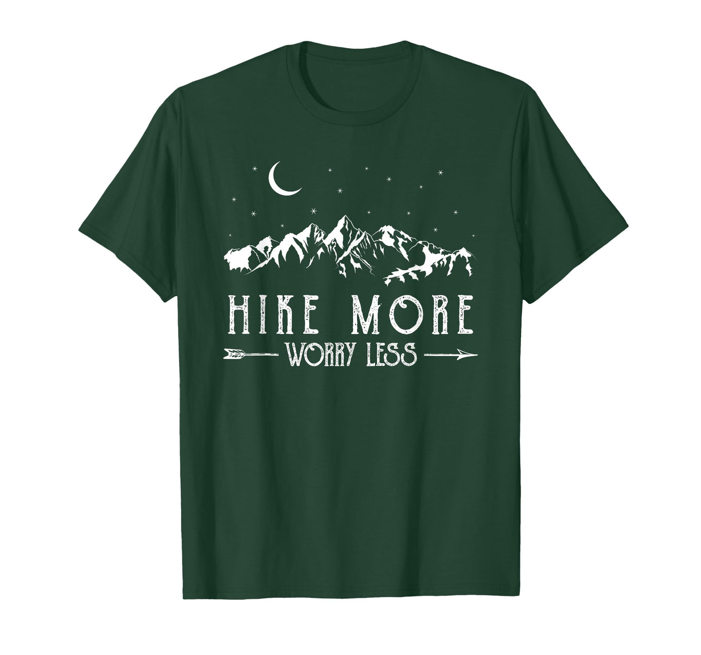 Hike More Worry Less Funny Nature Lovers Hiking Mountains T-Shirt
