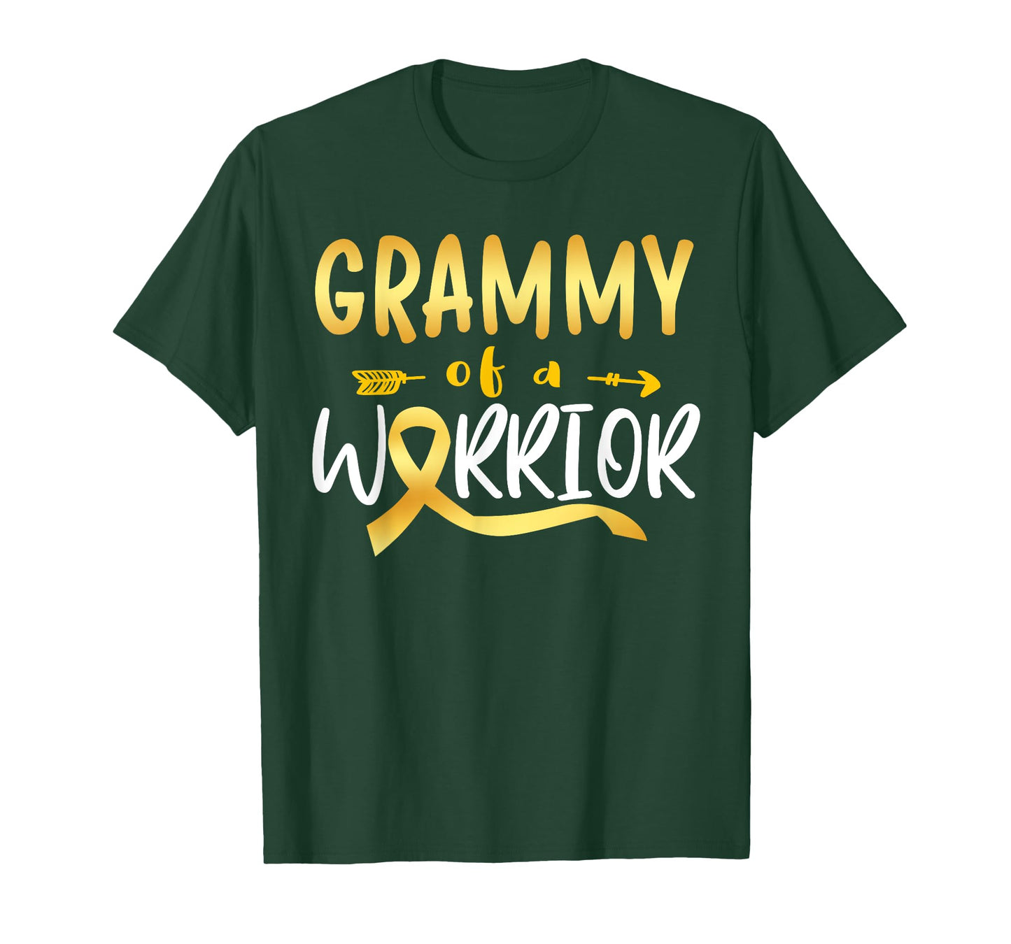 Grammy of the Warrior Childhood Cancer Awareness Gold Ribbon T-Shirt