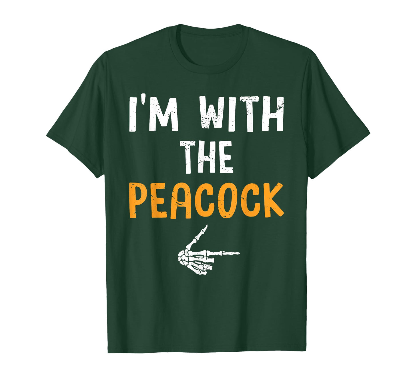 I'm with The Peacock Costume Halloween Matching Couple T-Shirt