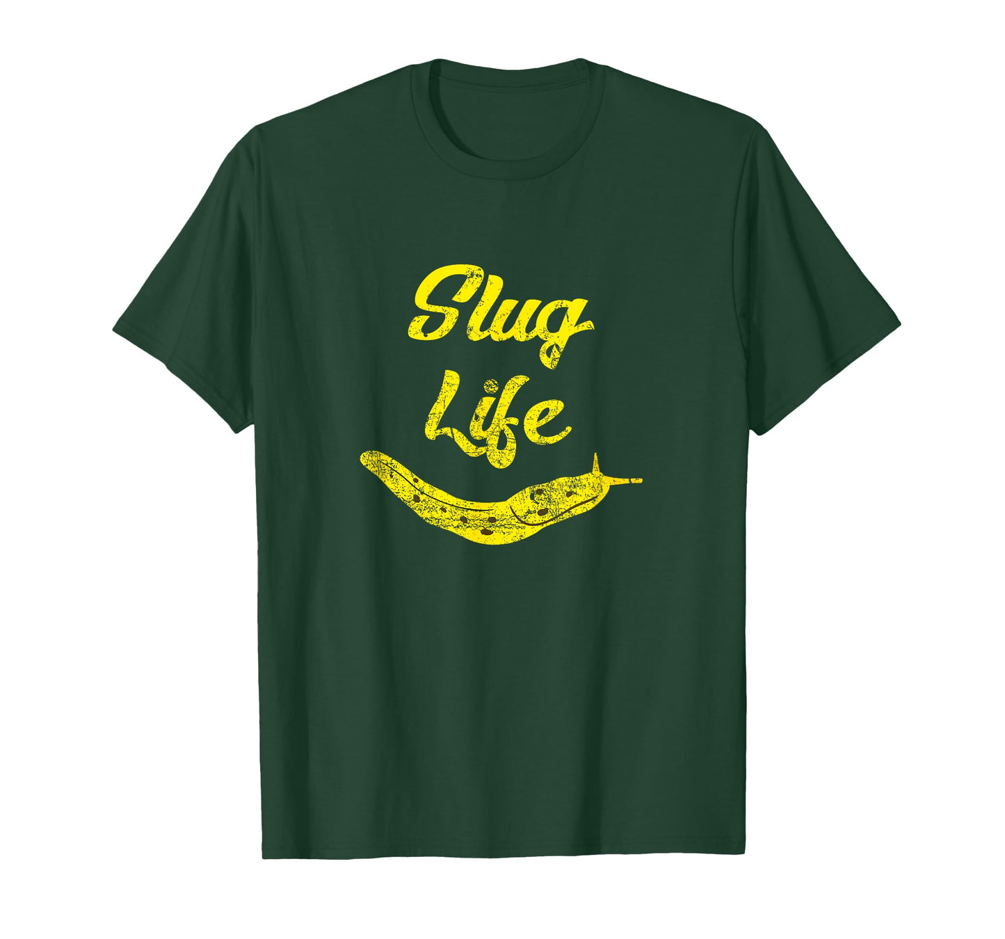Slug Life Yellow Banana Slug Distressed T-Shirt