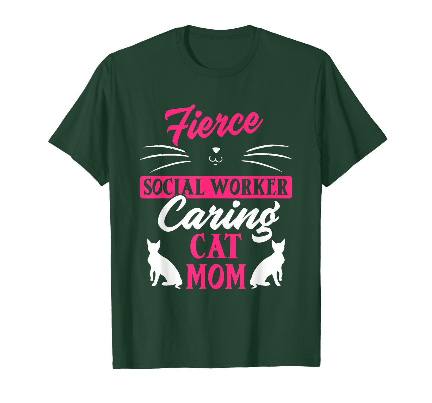 Social Worker Support Cat Animal Lover Mom Healthcare T-Shirt
