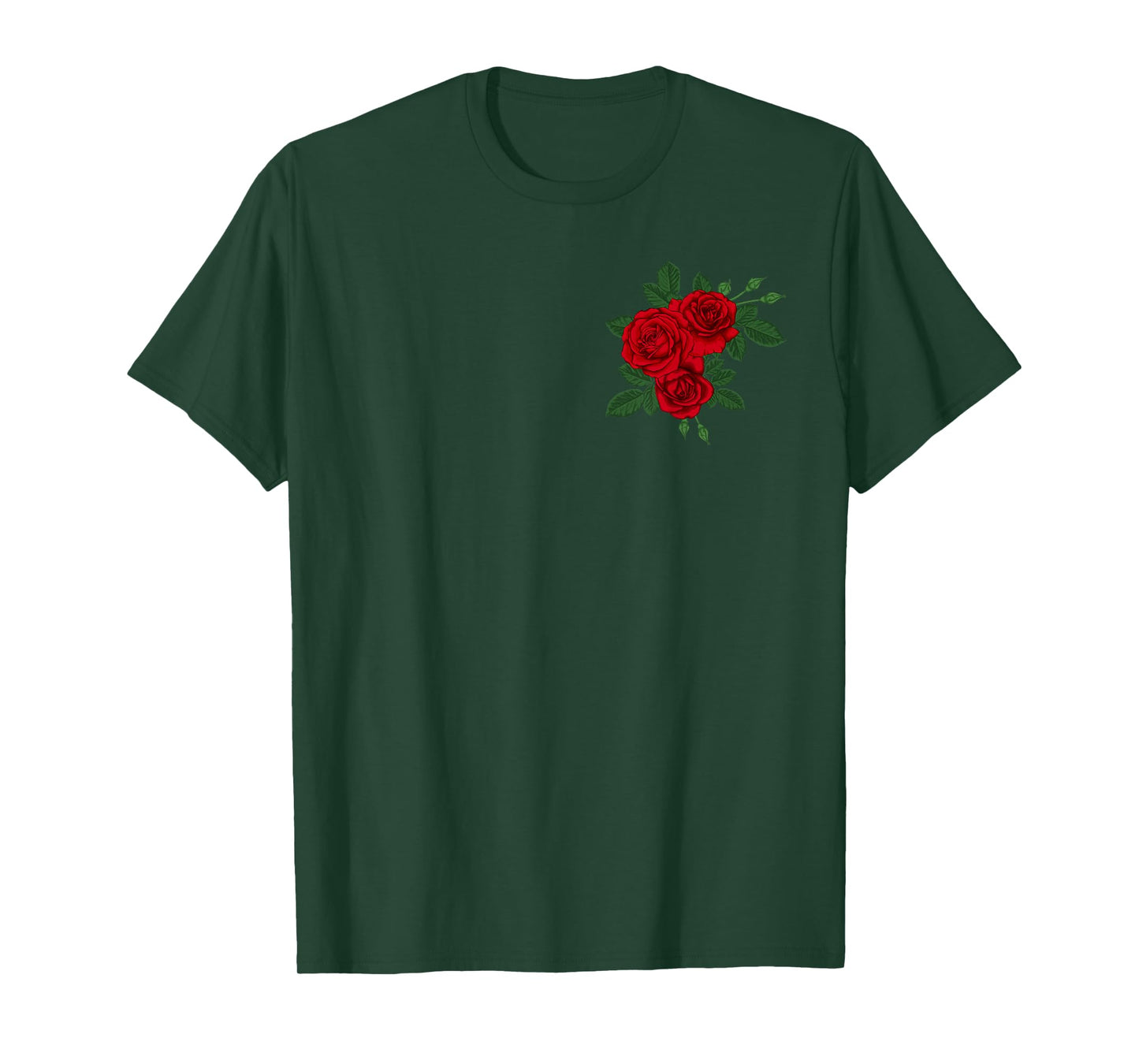 Cool Red Roses Elegant Floral Design for Men Women and Youth T-Shirt