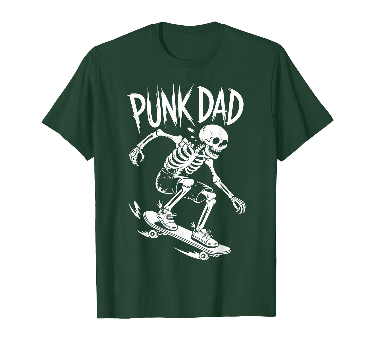 Punk dad x Skeleton Skull Punk Skater Skateboard dad T-Shirt