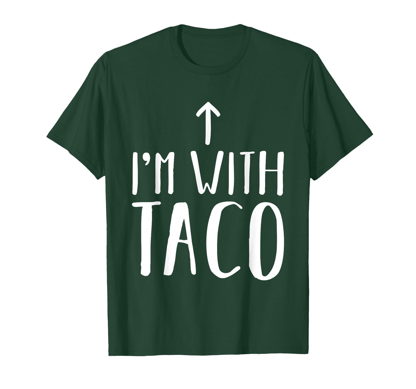 I Am with Taco Funny Halloween Costume Lazy Easy T-Shirt