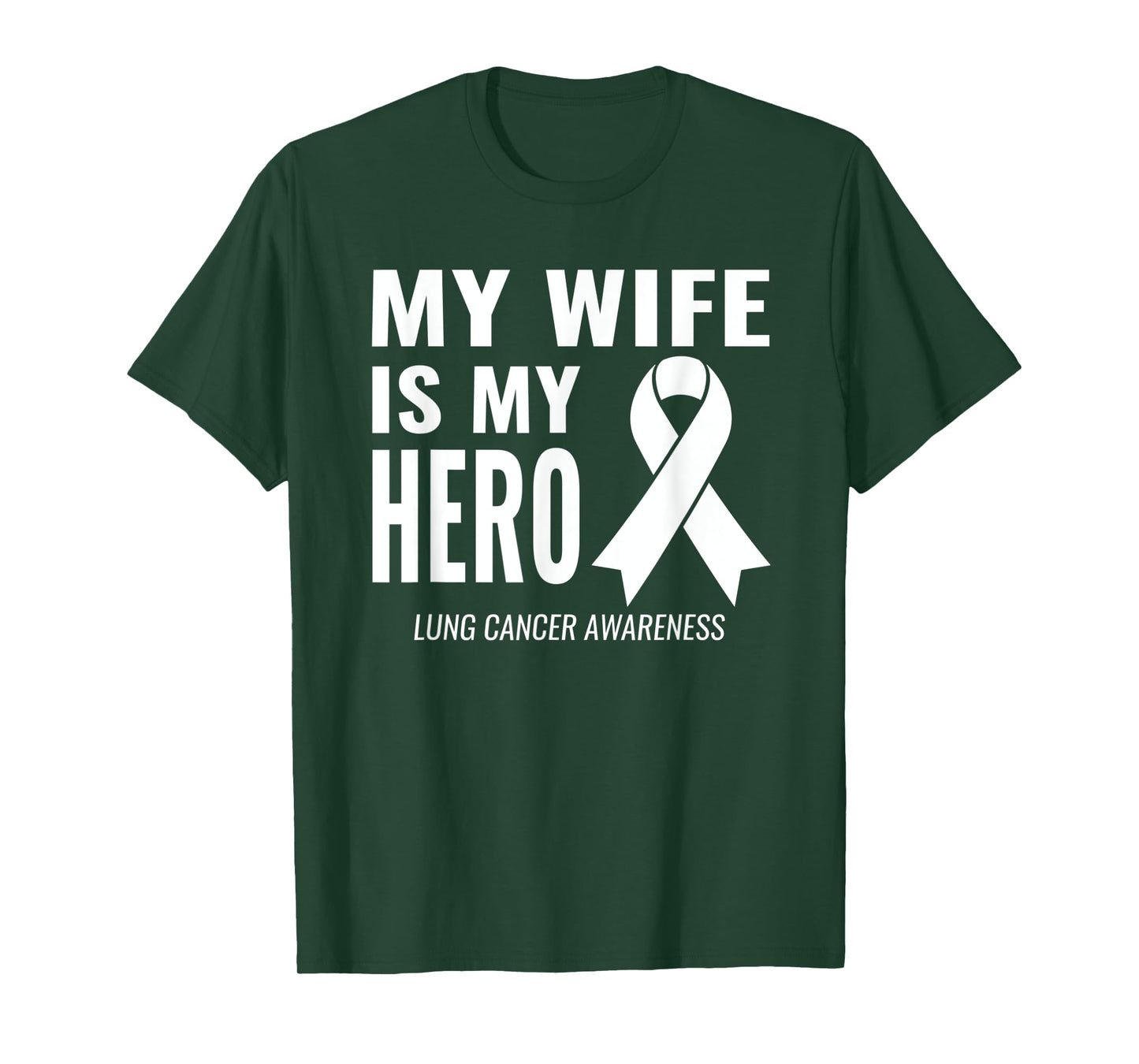 My Wife is my Hero: Lung Cancer Support & Awareness T-Shirt