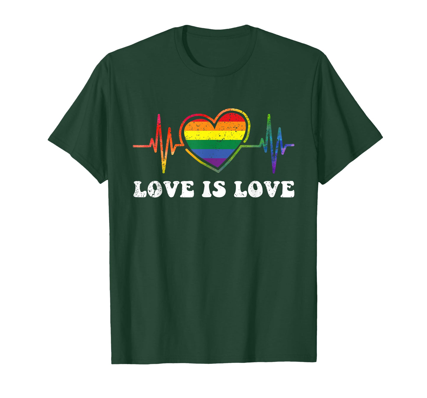 Heart Pulse LGBT-Q Gay Lesbian Pride Rainbow Love Nurse T-Shirt