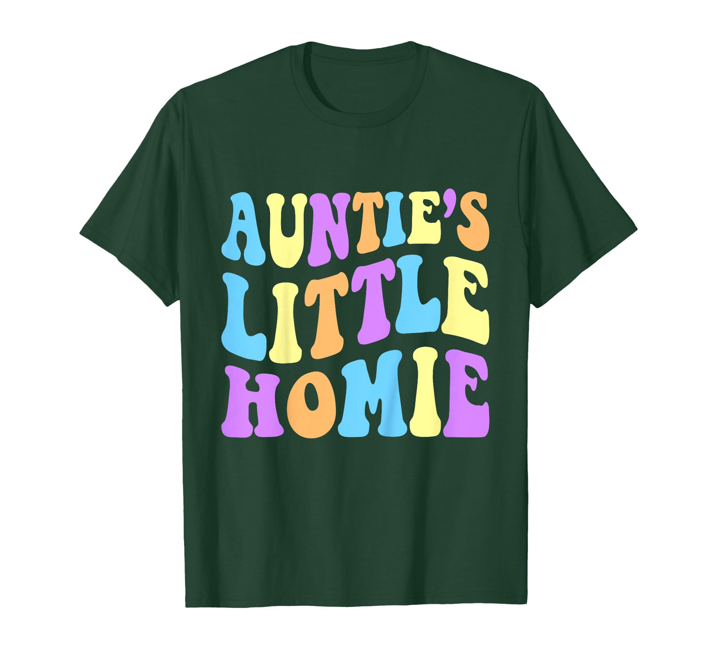 Auntie's Little Homie Cute Funny Aunt For Niece or Nephew T-Shirt