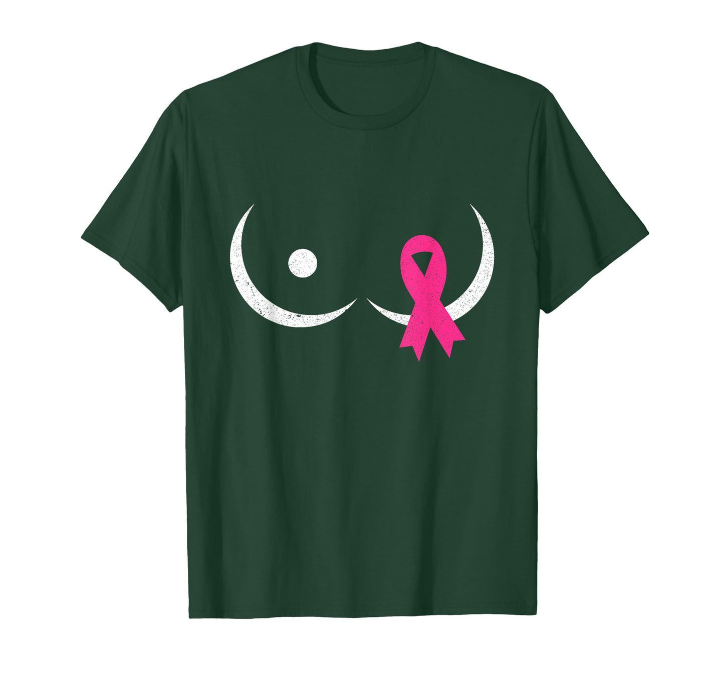 Save The Tatas Breast Cancer Warrior Pink Ribbon On Boob T-Shirt