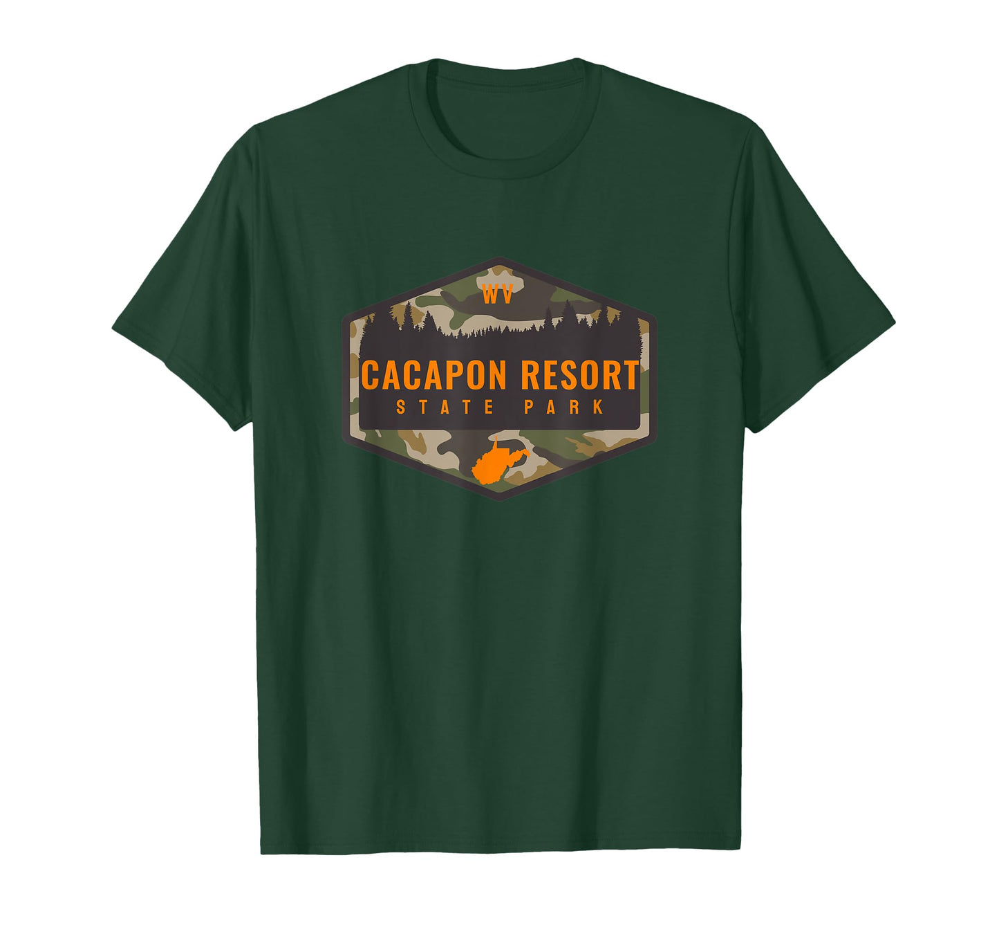 Cacapon Resort State Park West Virginia Camouflage Vacation T-Shirt