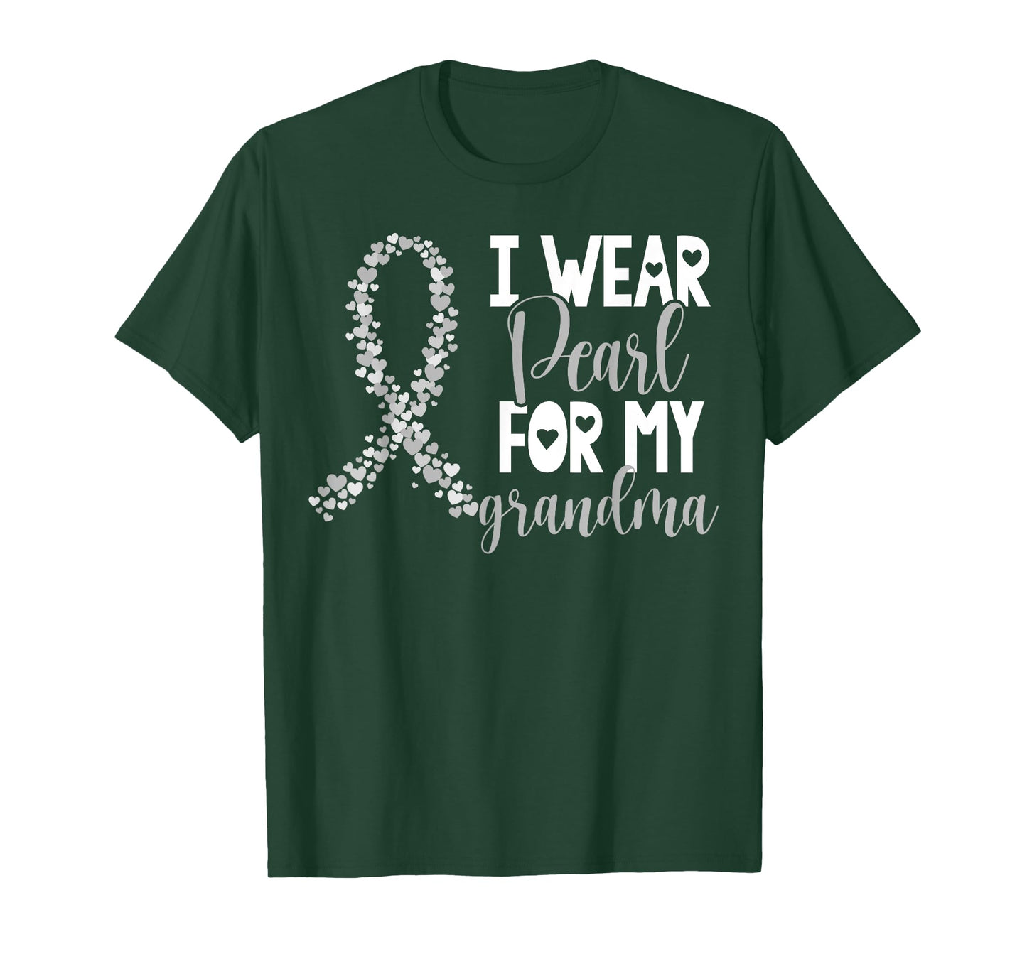 I Wear Pearl For My Grandma Lung Cancer Awareness Support T-Shirt