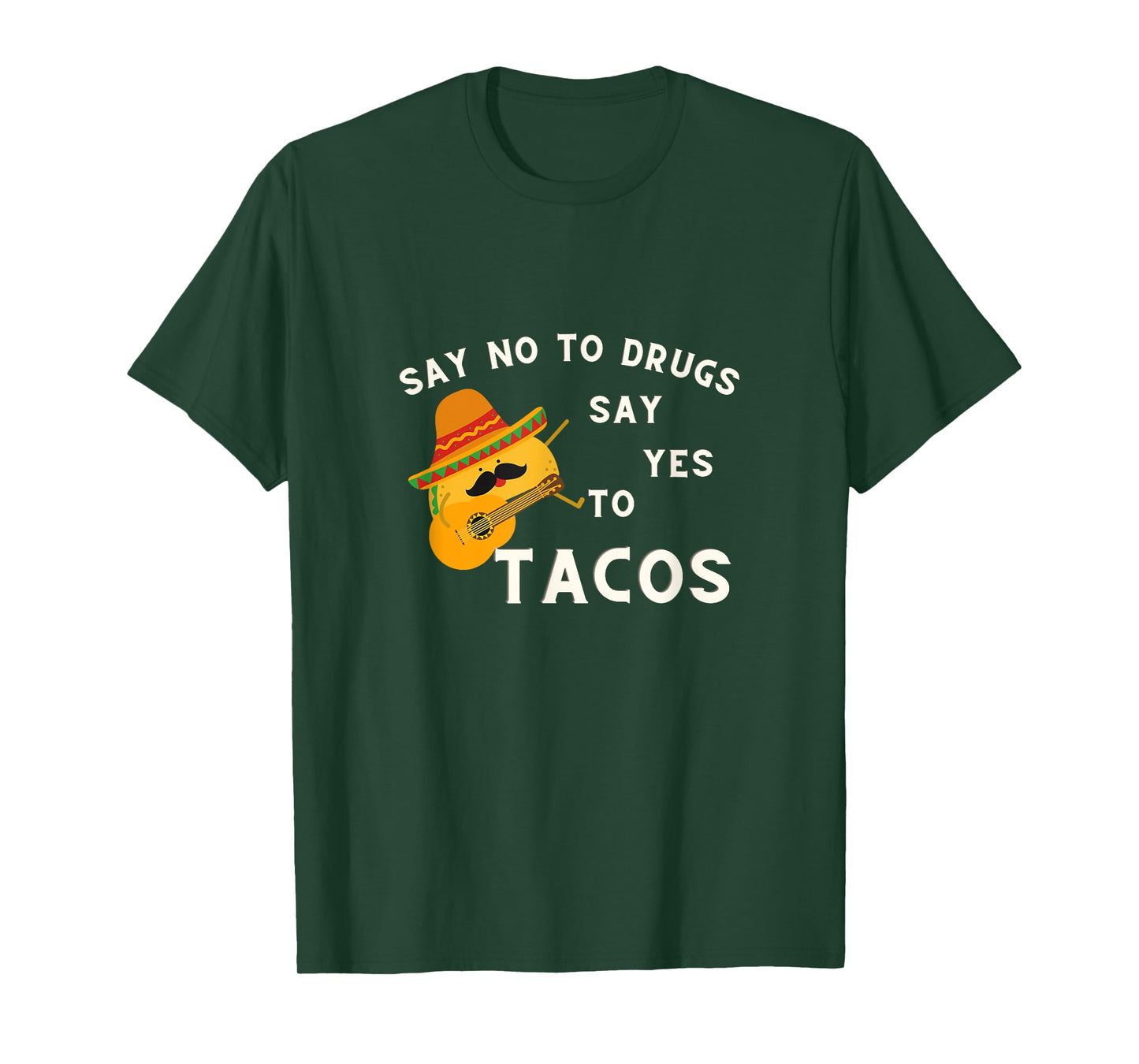 Red Ribbon Week Say No To Drugs Say Yes To Tacos T-Shirt