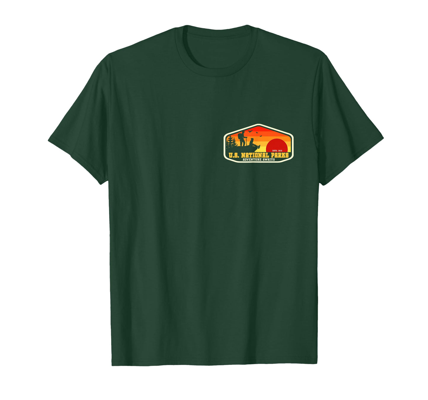 All 63 US National Parks Map Graphic (+ back print) T-Shirt