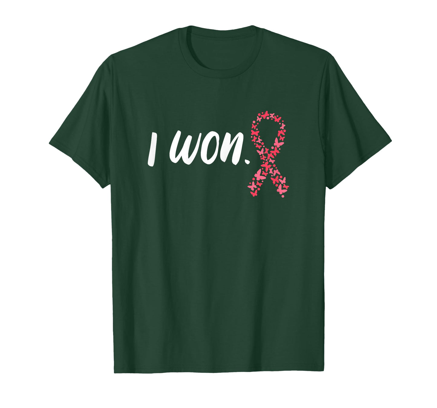 I Won Breast Cancer Awareness Support Pink Ribbon Survivor T-Shirt