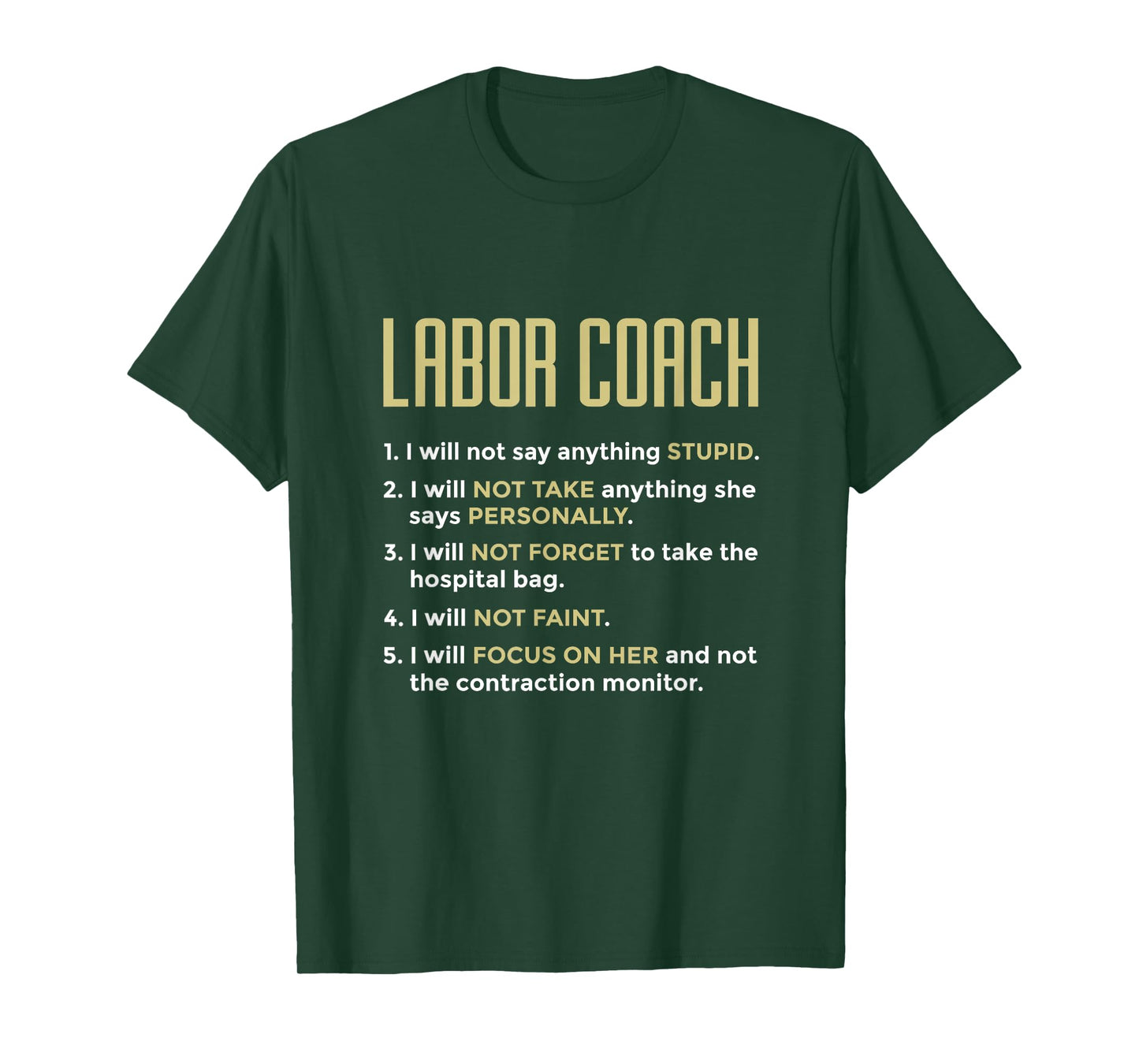 Labor Coach Expecting Future Dad New Father Delivery Nurse T-Shirt