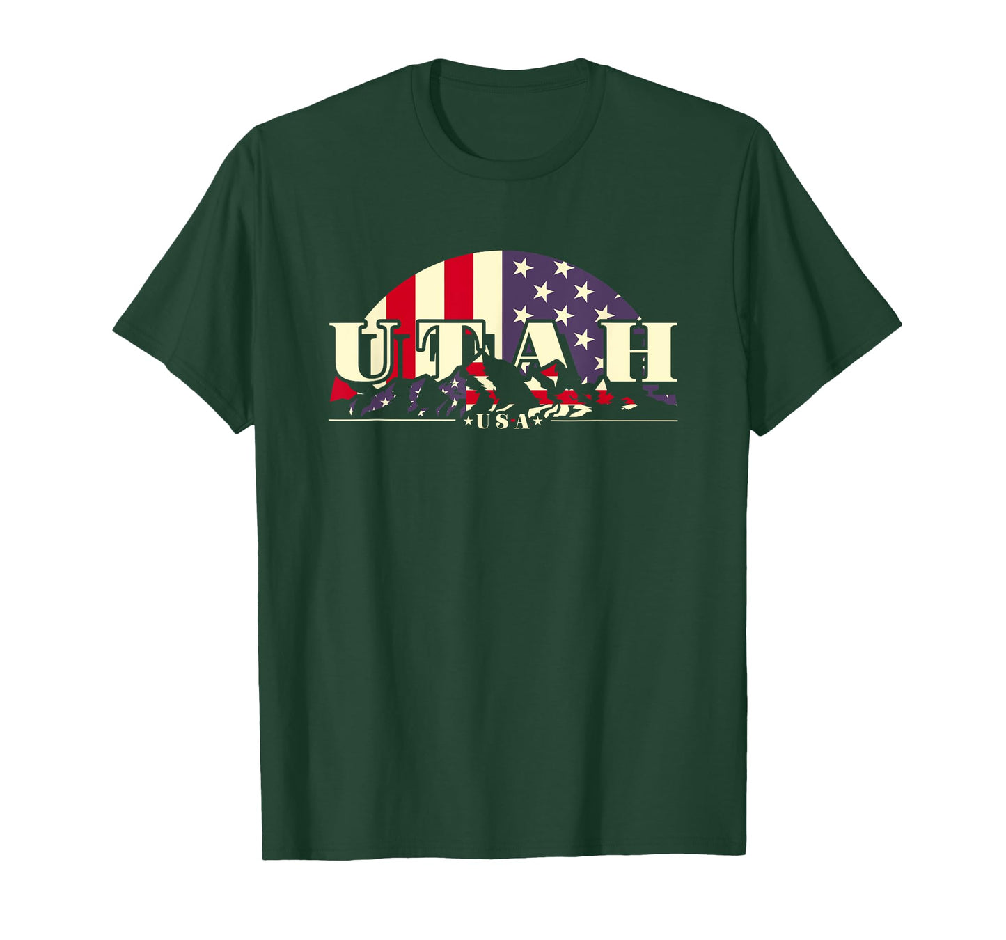 American State Utah, Vintage Mountain Nature Hiking T-Shirt
