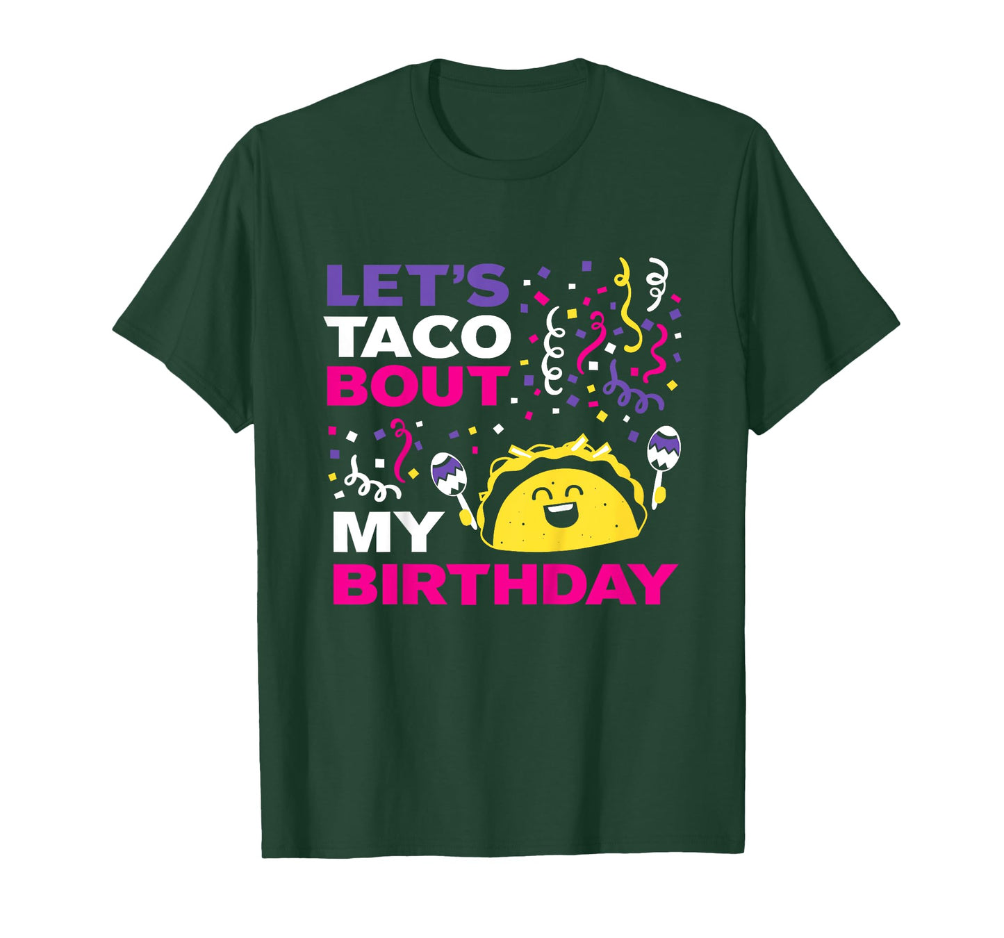Kids Party Shirt for Birthday Girl | Taco Fiesta Theme T-Shirt