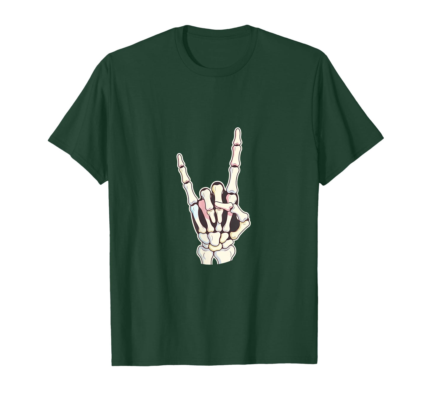 Punk Rock Skeleton Cool Rocker Halloween Men Women Boys Kids T-Shirt