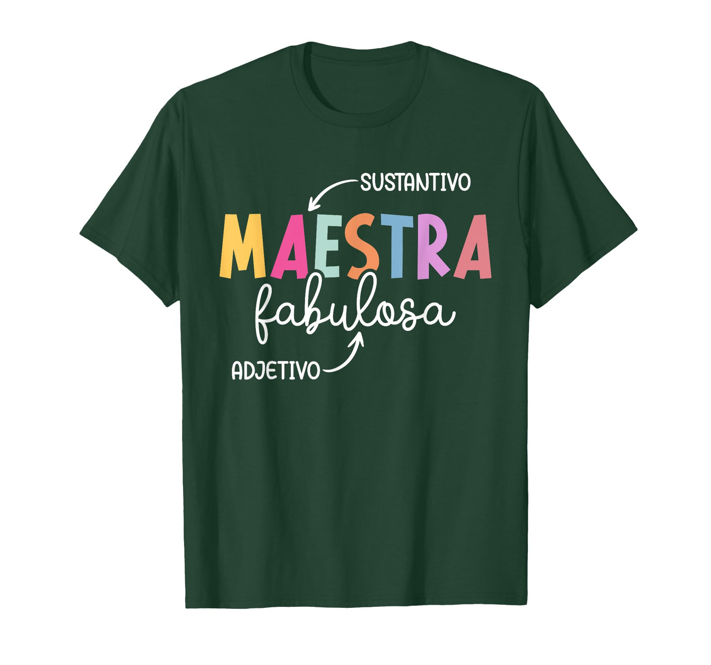 Maestra Fabulosa Maestra De Español Spanish Teacher T-Shirt
