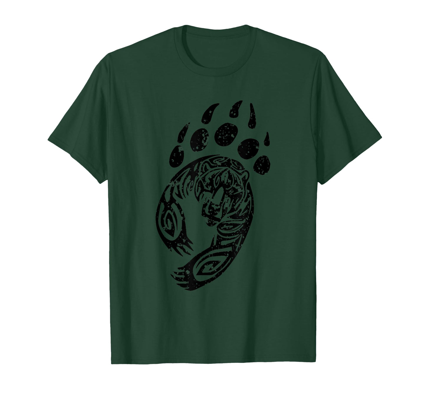 Bear Clothing Paw Print Grizzly Black Claw T-Shirt