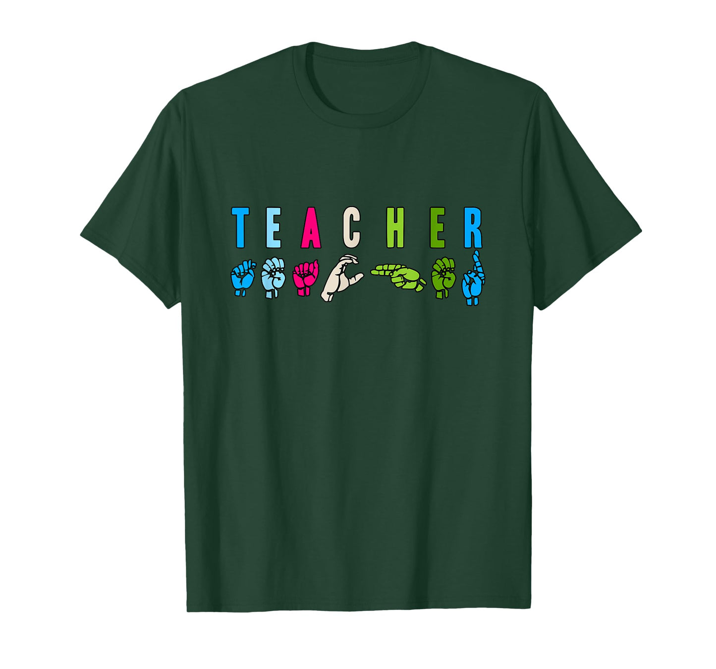 Proud Teacher ASL Sign Language Gestures T-Shirt