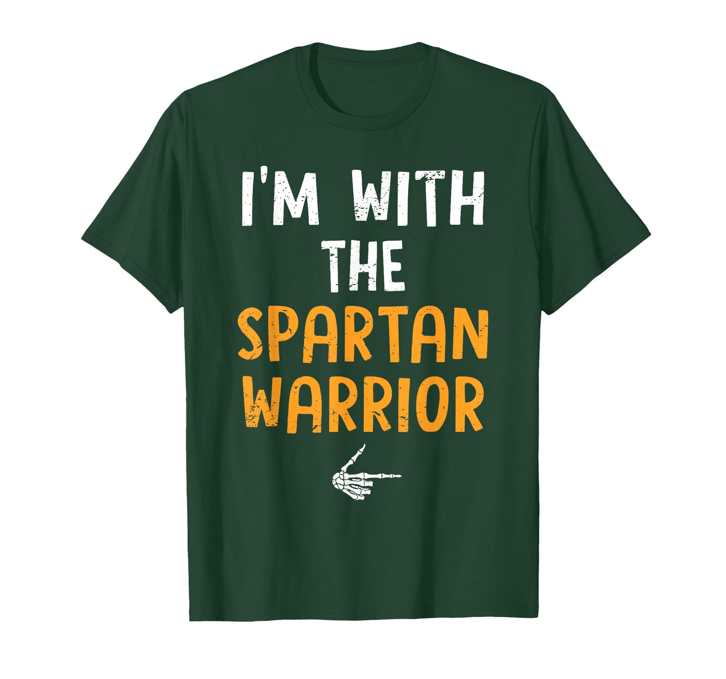 I'm with The Spartan Warrior Costume Halloween Couple T-Shirt