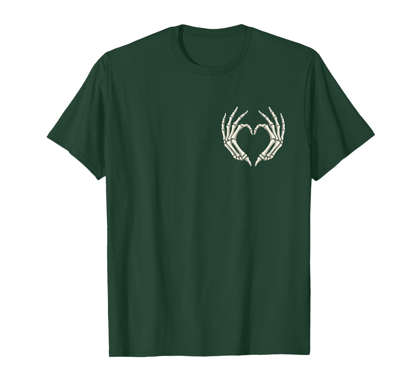 Vintage Skeleton Hands Heart Sign Halloween Costume T-Shirt