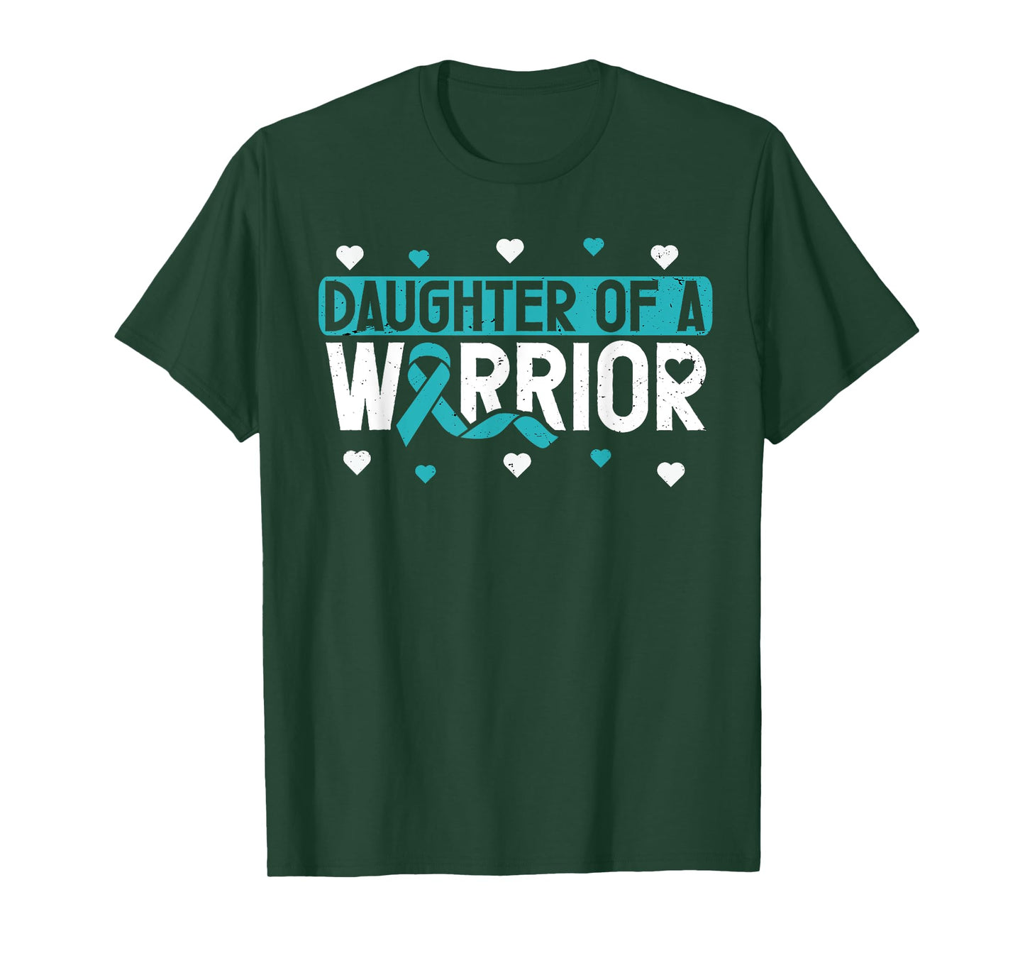 Cervical Cancer Daughter Teal Ribbon Awareness Warrior T-Shirt