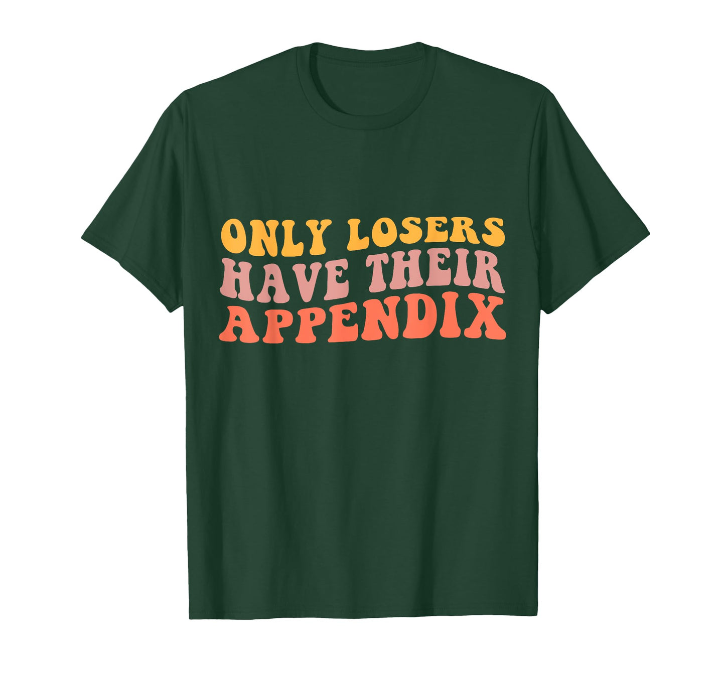 Appendix Surgery Gifts Funny Appendix Removal T-Shirt - Unisex Adults, Black, Small
