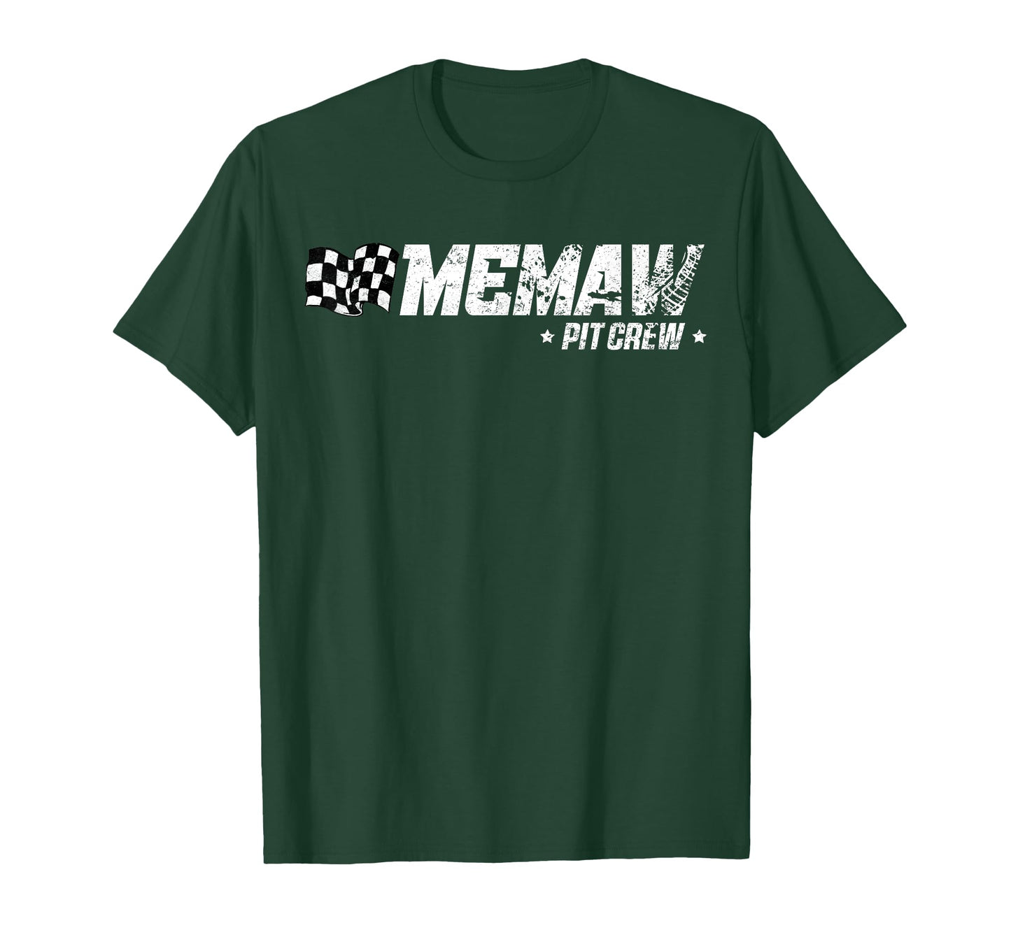 Memaw Pit Crew Race Car Birthday Family Racing T-Shirt