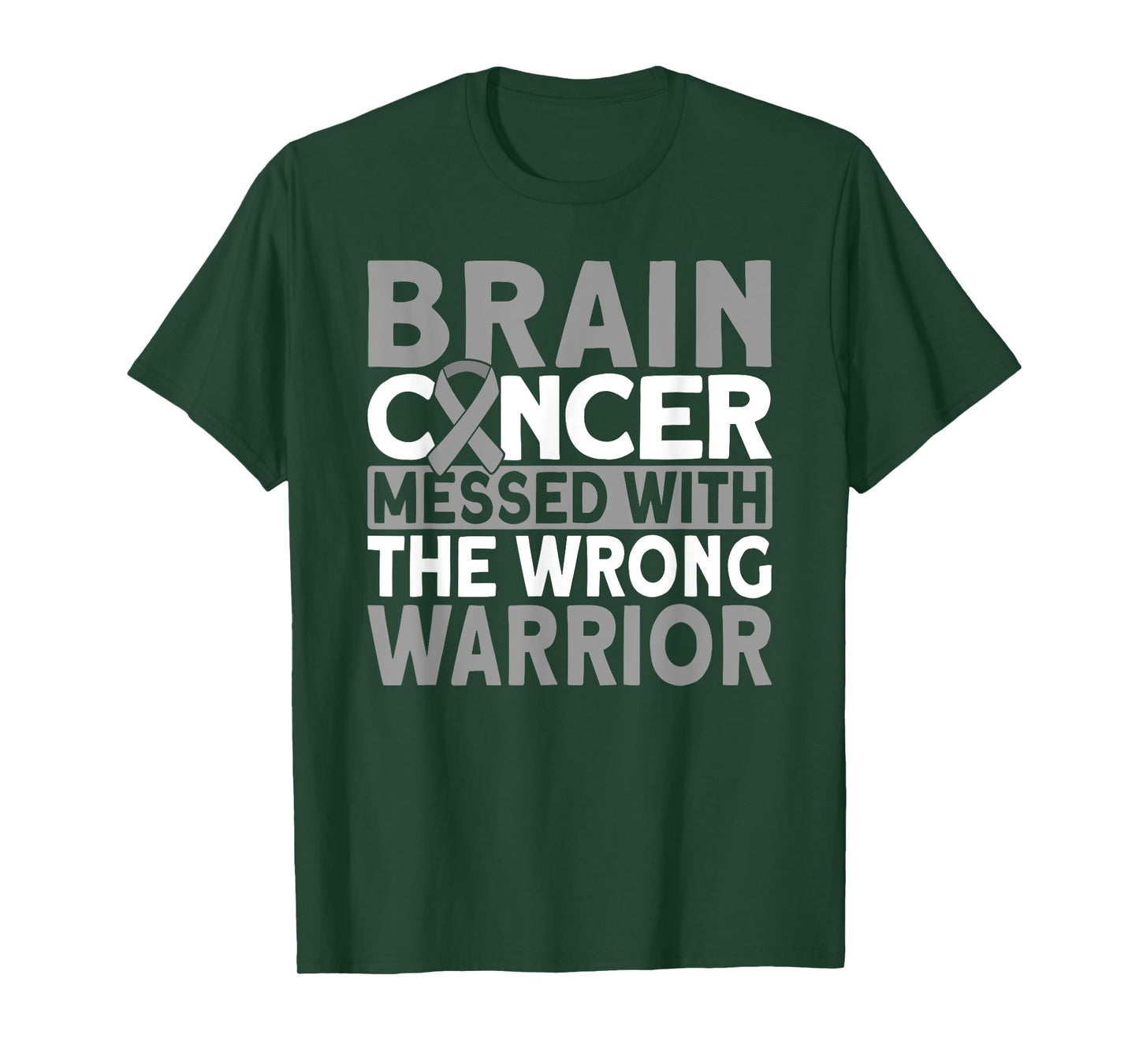 Brain messed with the wrong warrior Brain Cancer T-Shirt
