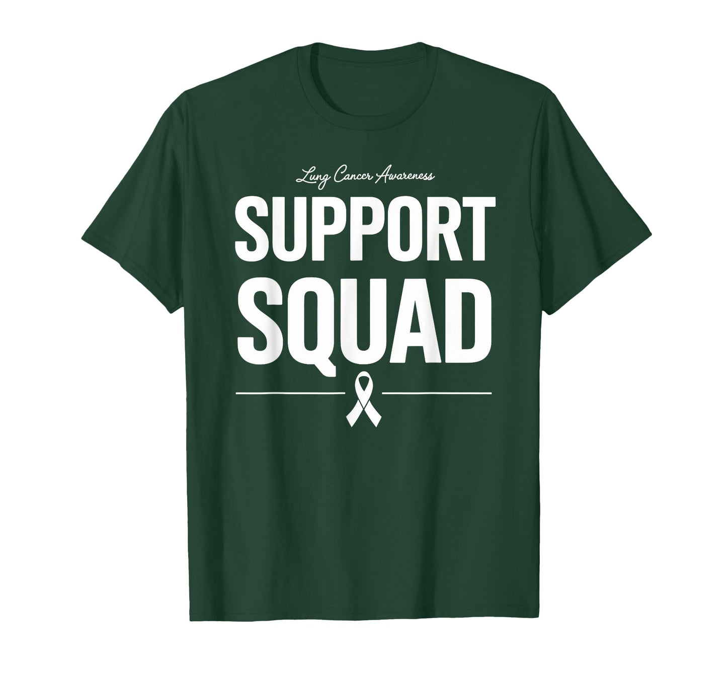White Ribbon Support Squad for Lung cancer Awareness T-Shirt
