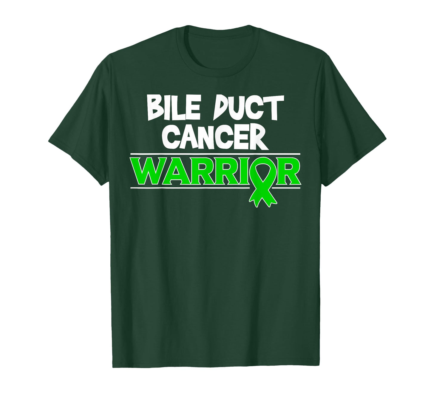 Bile Duct Cancer Awareness Gift Green Ribbon T-Shirt