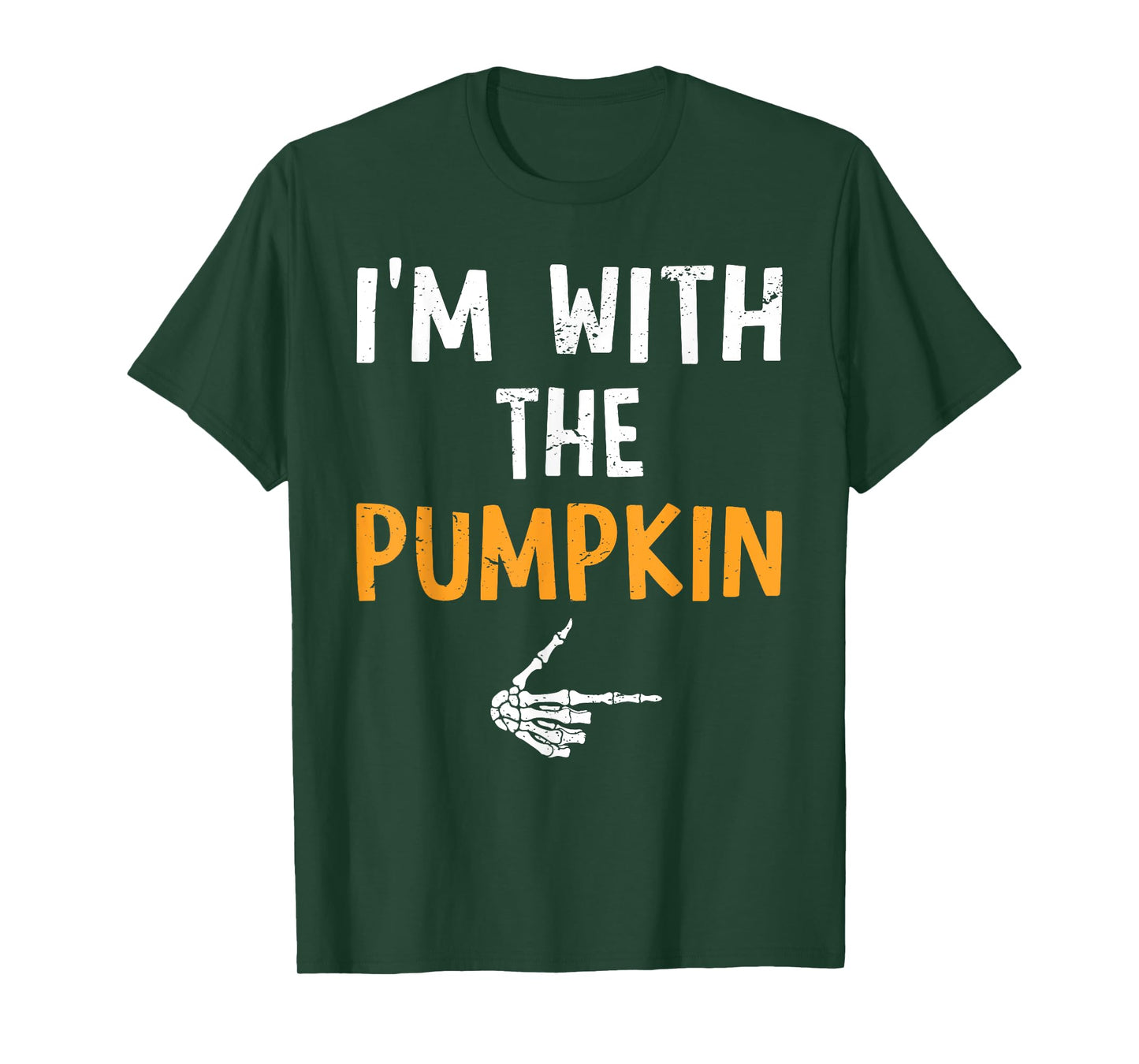 I'm with The Pumpkin Costume Halloween Matching Couple T-Shirt