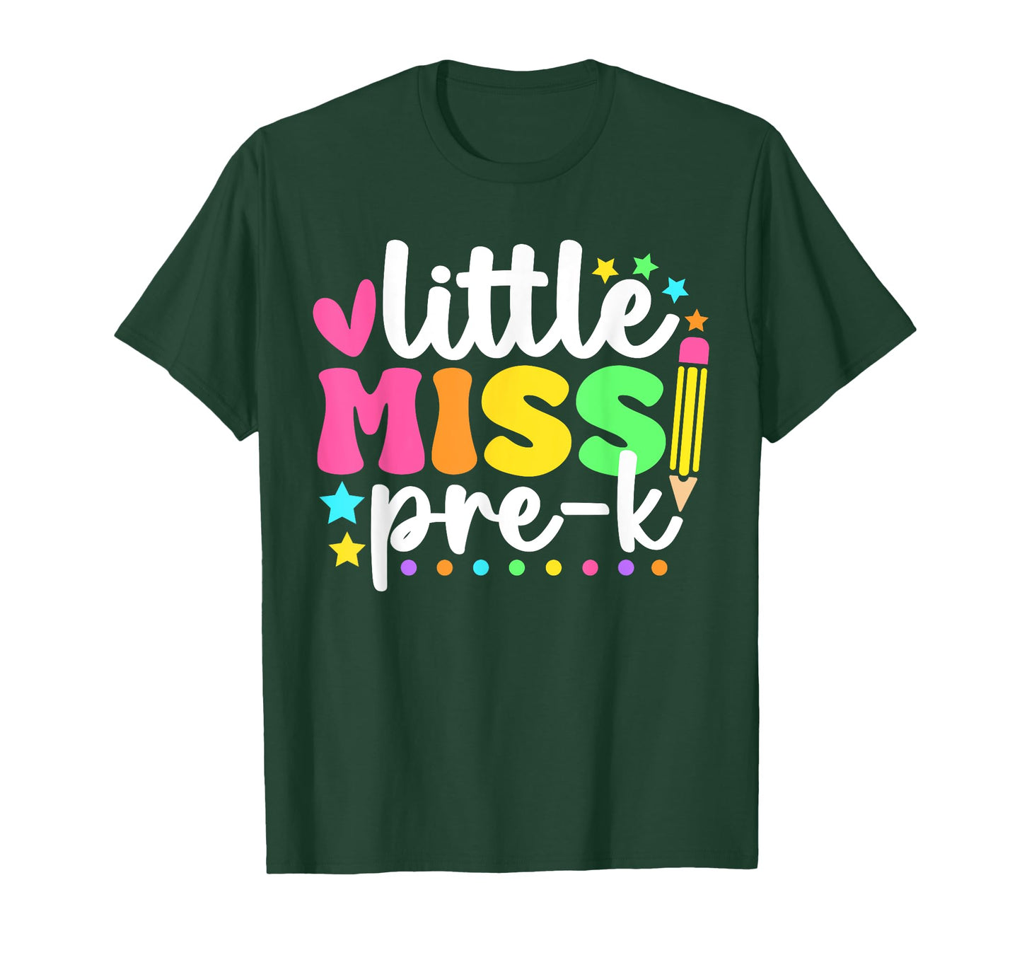 Little Miss Pre-k Back To School Teachers Students Kids T-Shirt