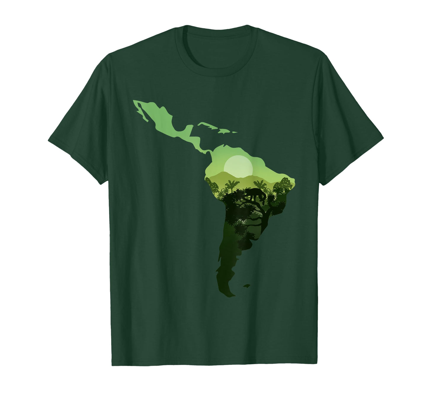 Latin america map and beautiful nature T-Shirt