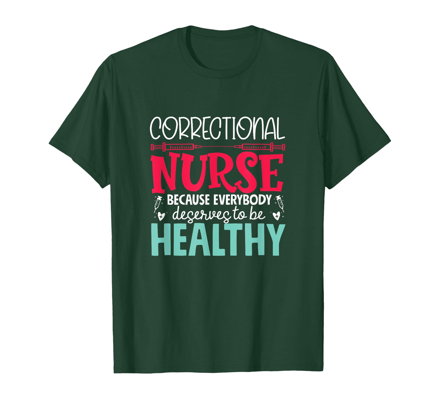Correctional Nurse - Prison Nursing Design Unisex-Adults Black Short Sleeve T-Shirt Small