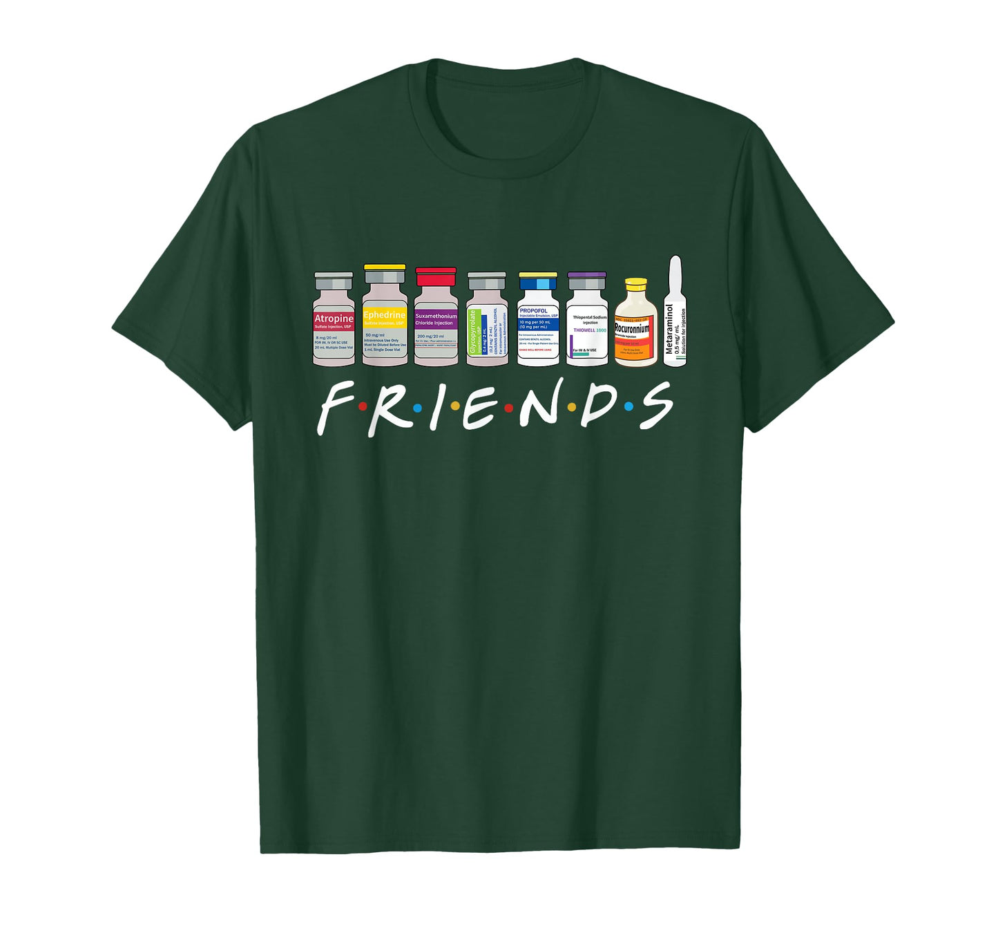 Nurse Friends ICU CRNA Medical Critical Care PICU RN ER T-Shirt