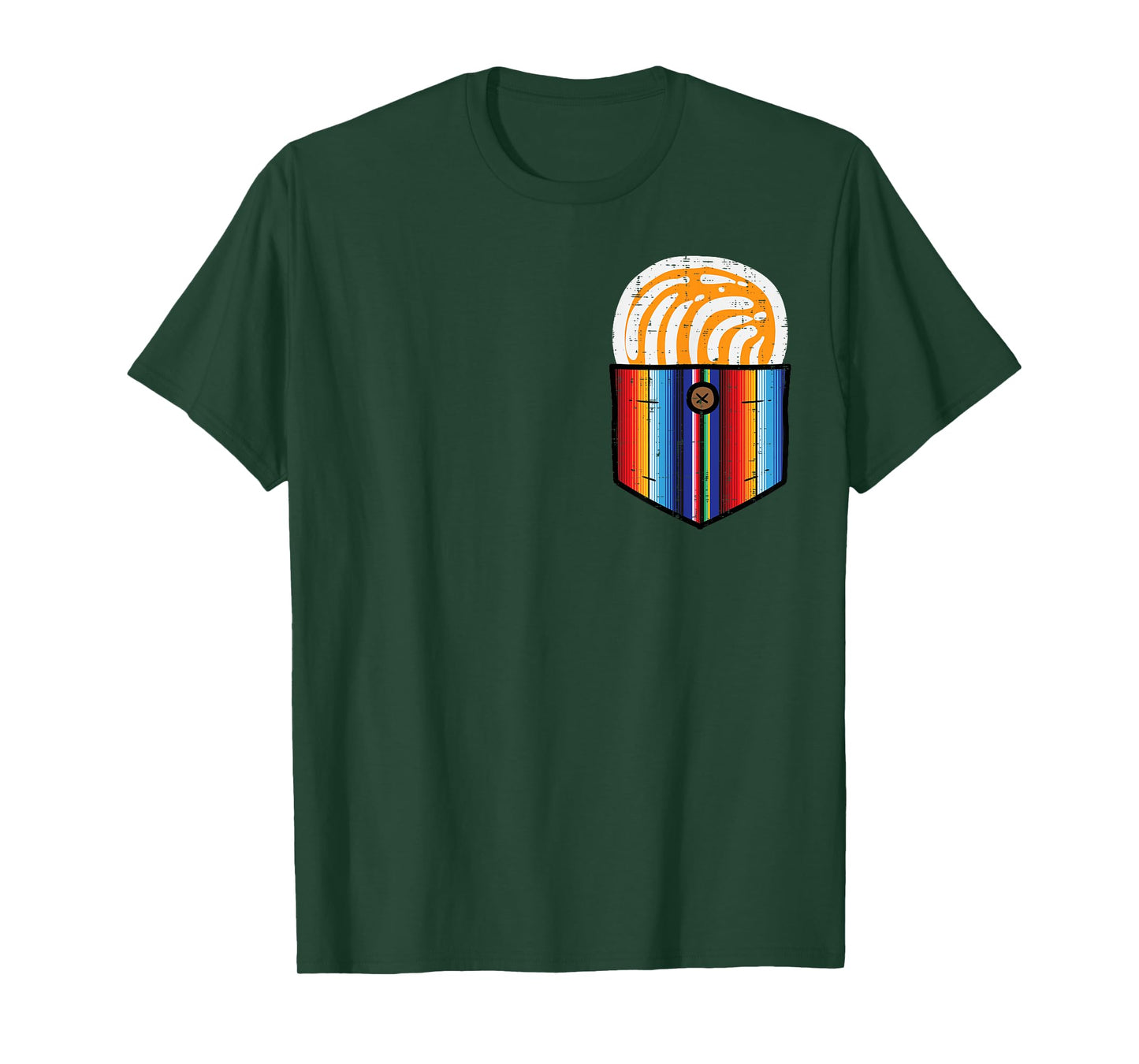 Conchas Serape Pocket Cinco De Mayo Mexican Fiesta Party T-Shirt