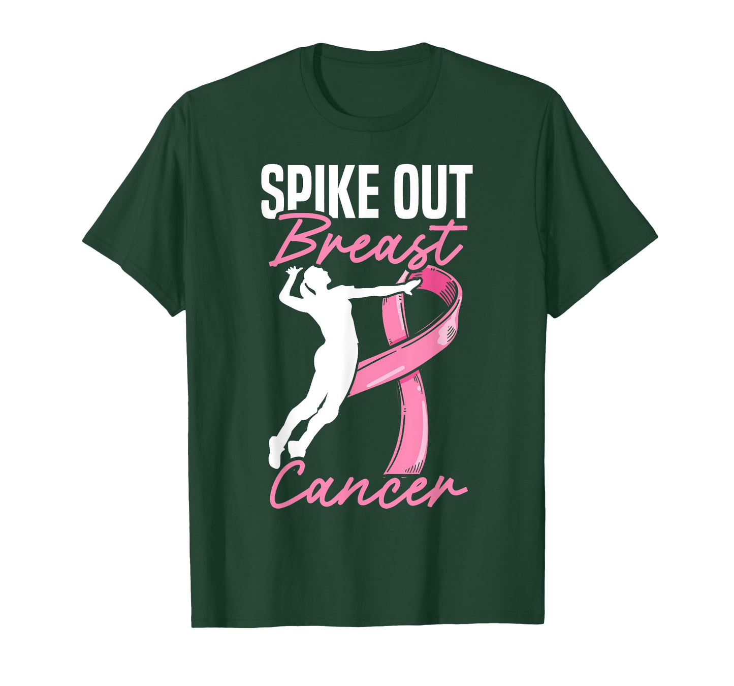Spike Out Breast Cancer Volleyball Breast Cancer Awareness T-Shirt