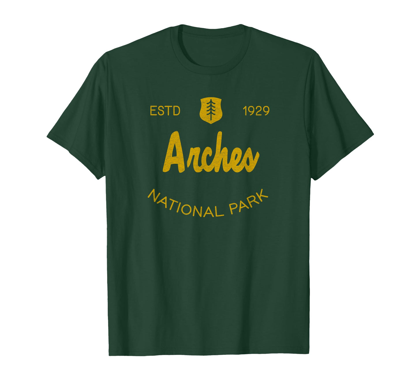Arches National Park Classic Script Style Text T-Shirt