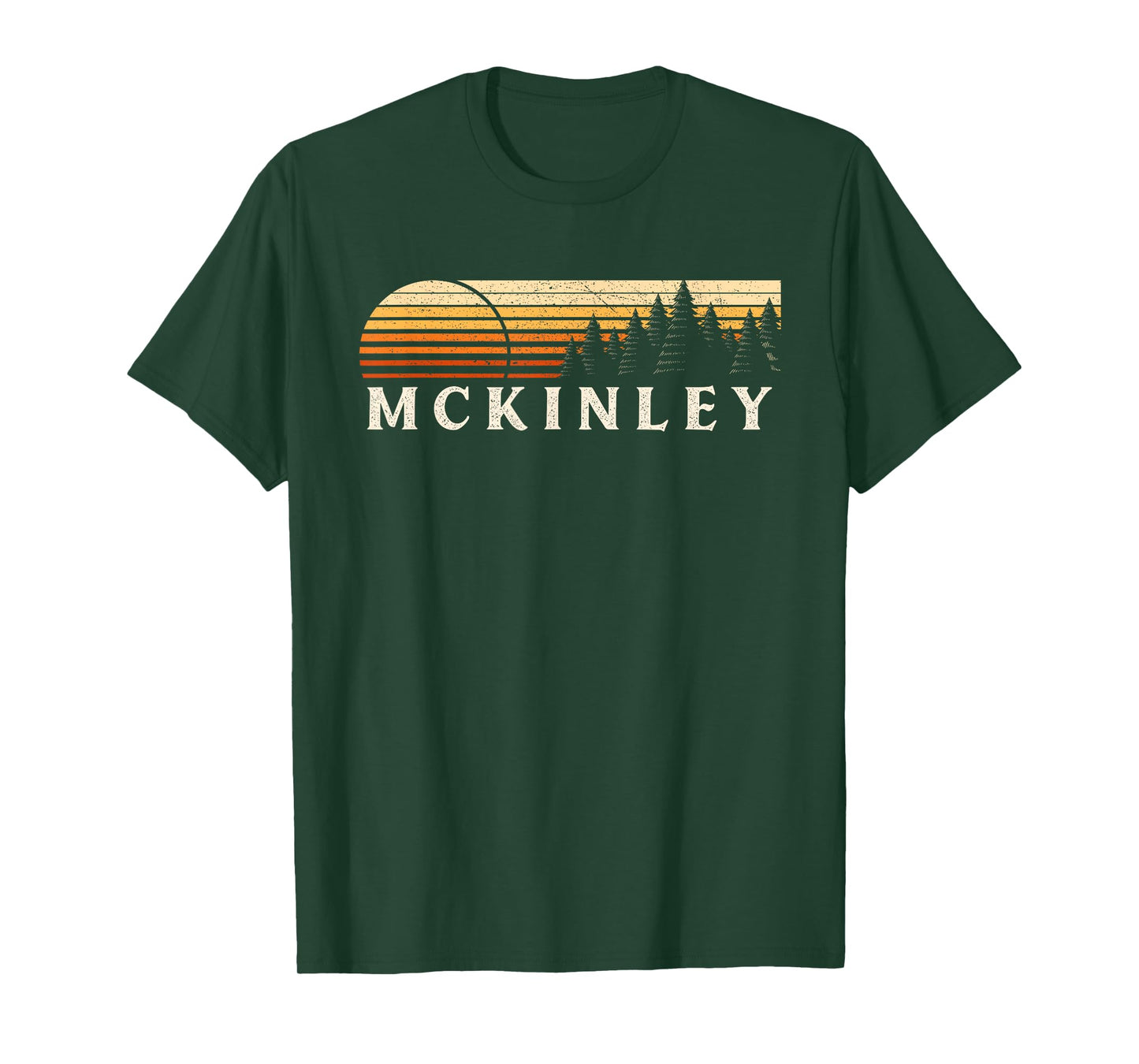 McKinley, VA Vintage Evergreen Sunset Eighties Retro T-Shirt