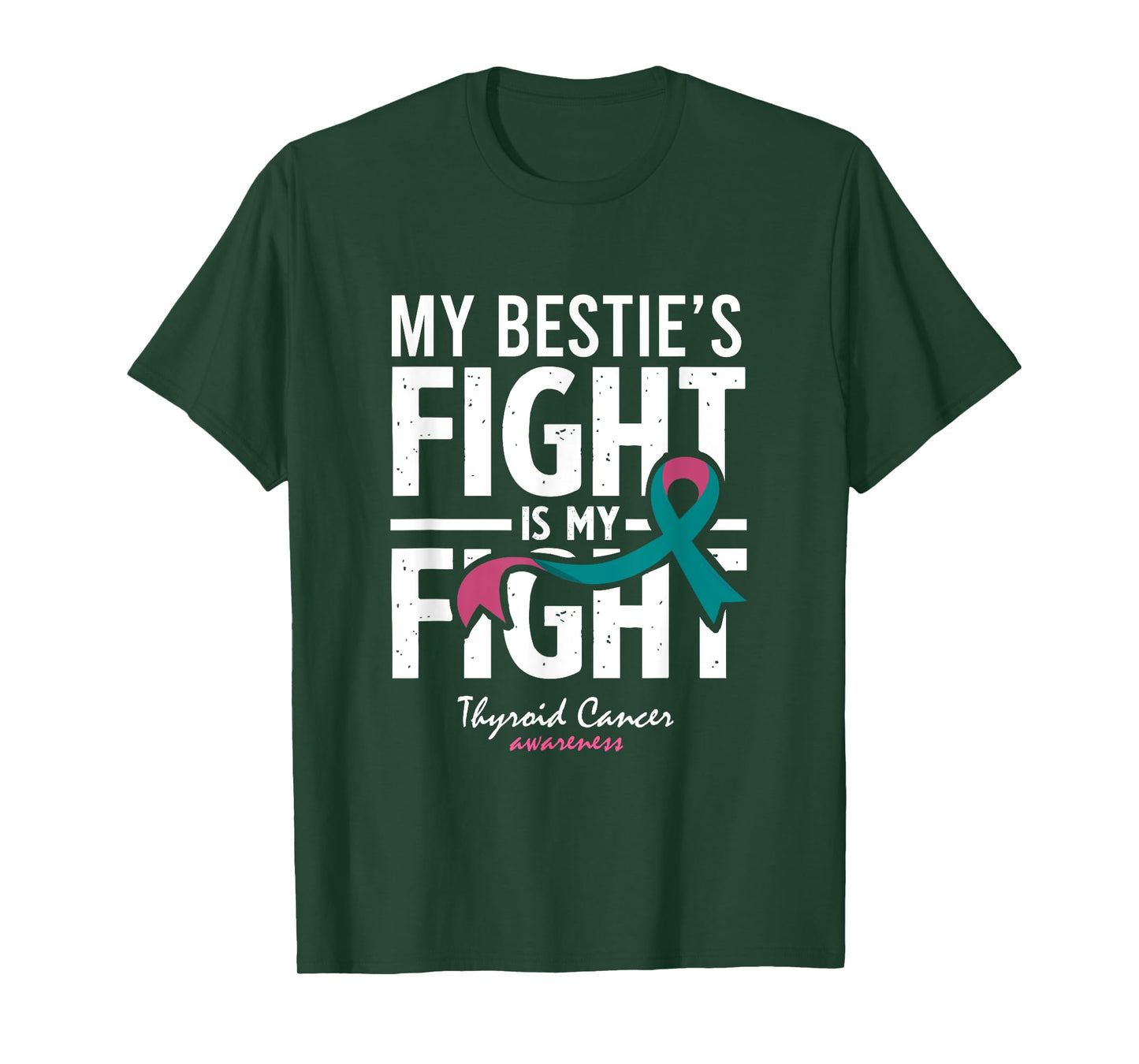 Thyroid Cancer Bestie Warrior Support Friend T-Shirt
