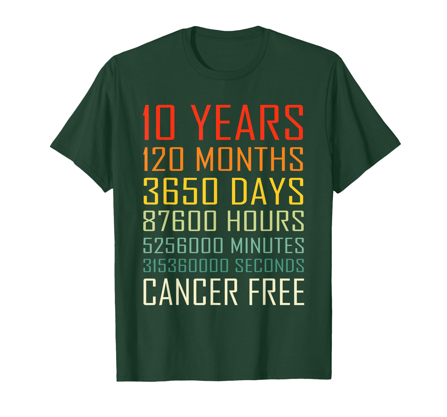 Vintage Cancer Awareness Vintage 10 Years Cancer Free T-Shirt
