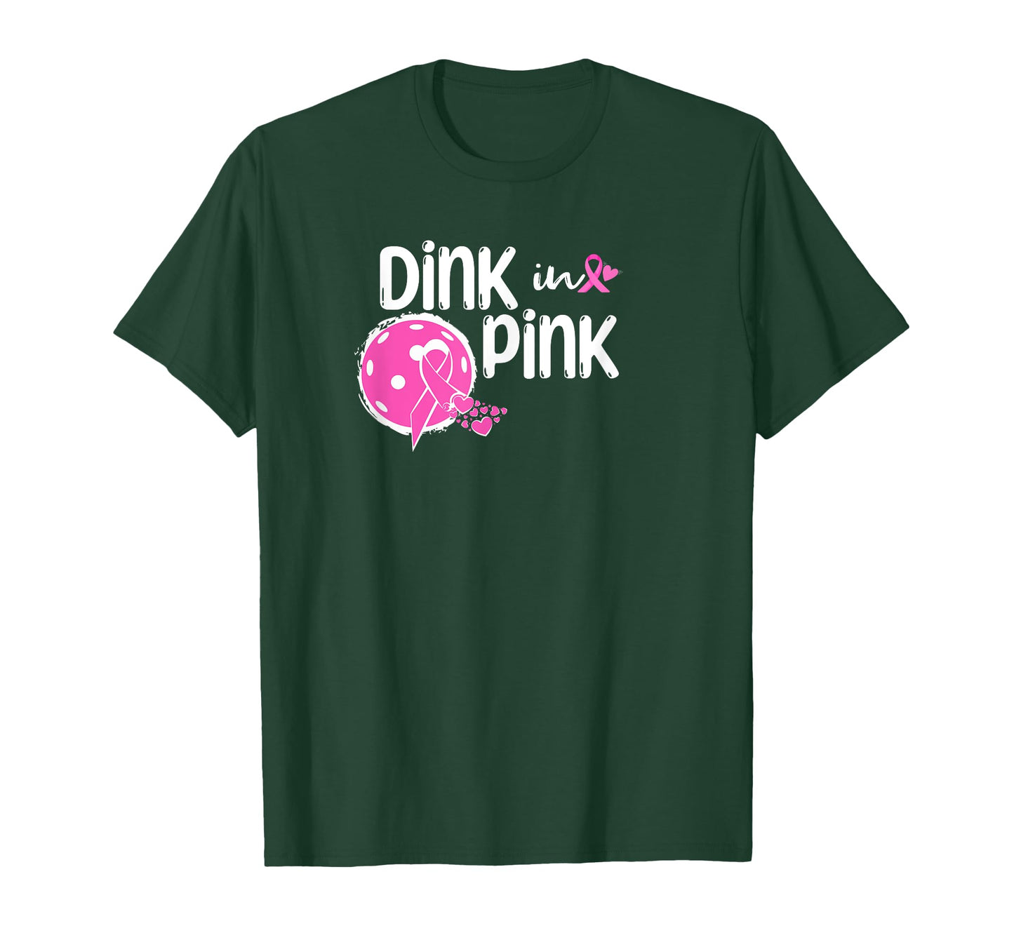 Dink The Pink Ribbon Show Support On the Pickleball Court T-Shirt