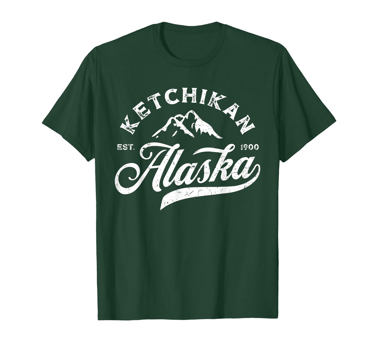 Ketchikan Alaska AK Mountains Vintage Vacation Souvenir T-Shirt