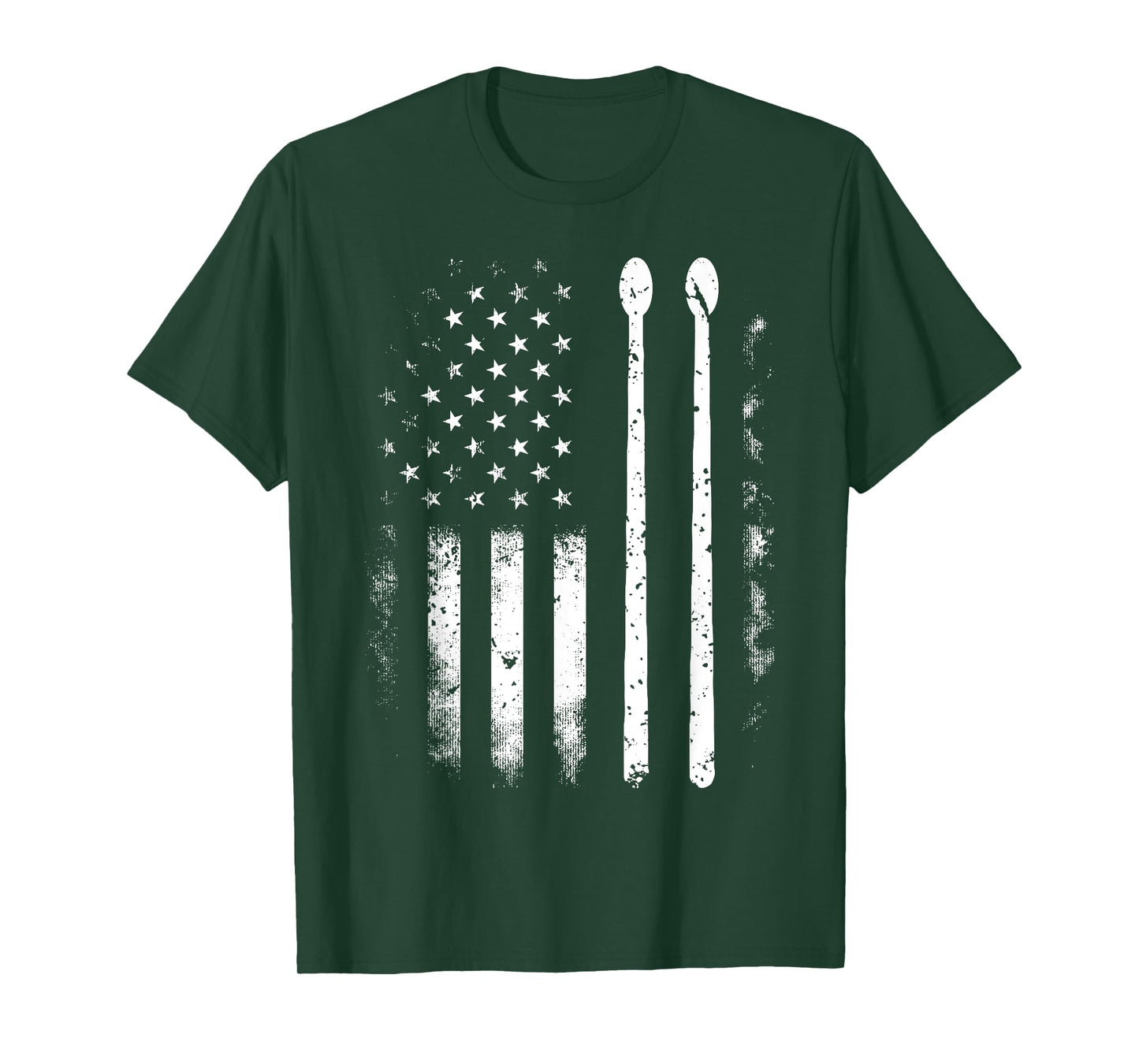 American Flag Drumsticks USA Drummers Vintage Drum Sticks T-Shirt