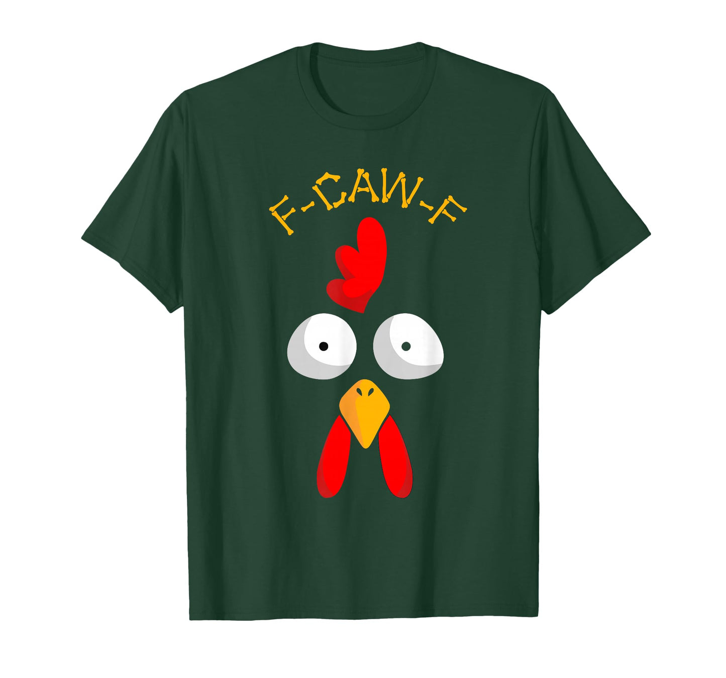 Funny F-Caw-F Turkey Face FCAWF Funny Thanksgiving Bird Crow T-Shirt
