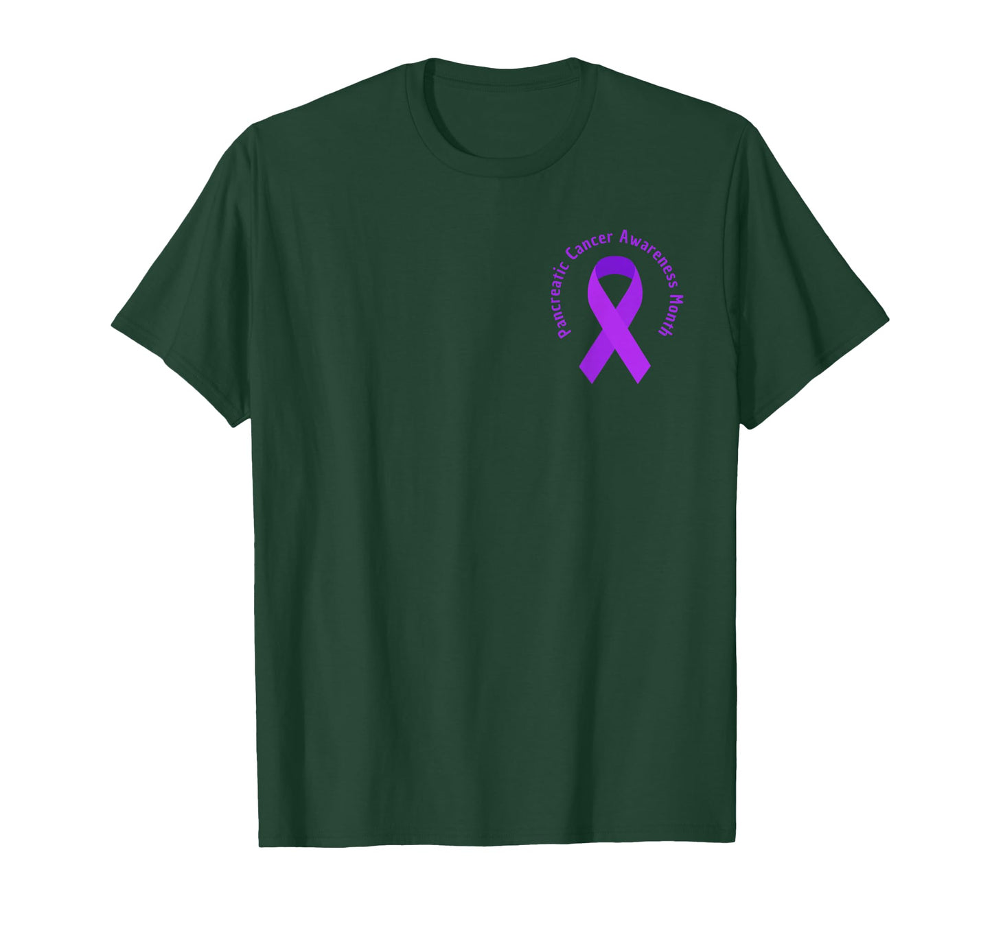 Pancreatic Cancer Awareness Fight Support Purple Ribbon T-Shirt