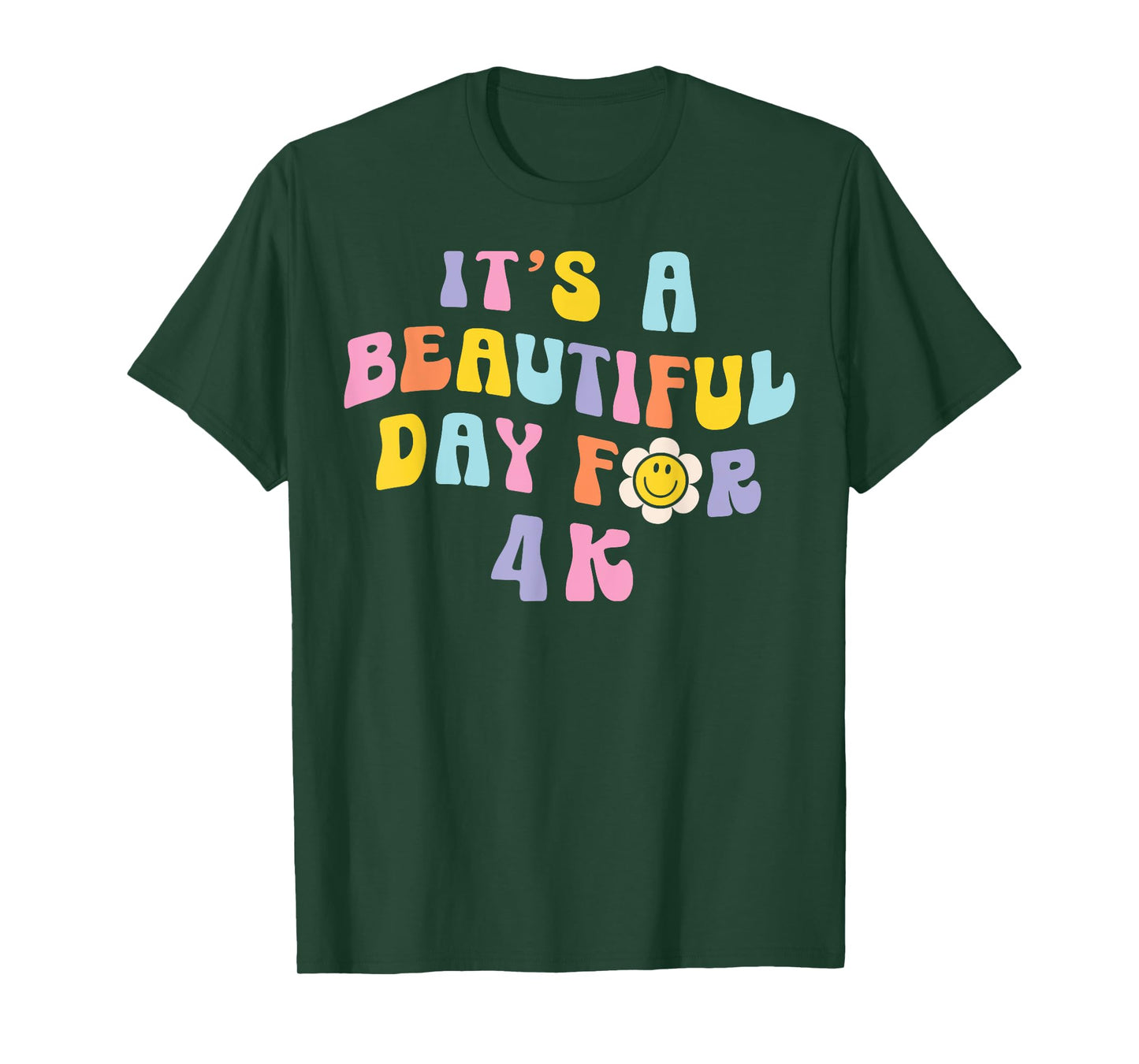 It’s a Beautiful Day for 4K Learning Retro Teacher Students Men Women Girls Kids T-Shirt