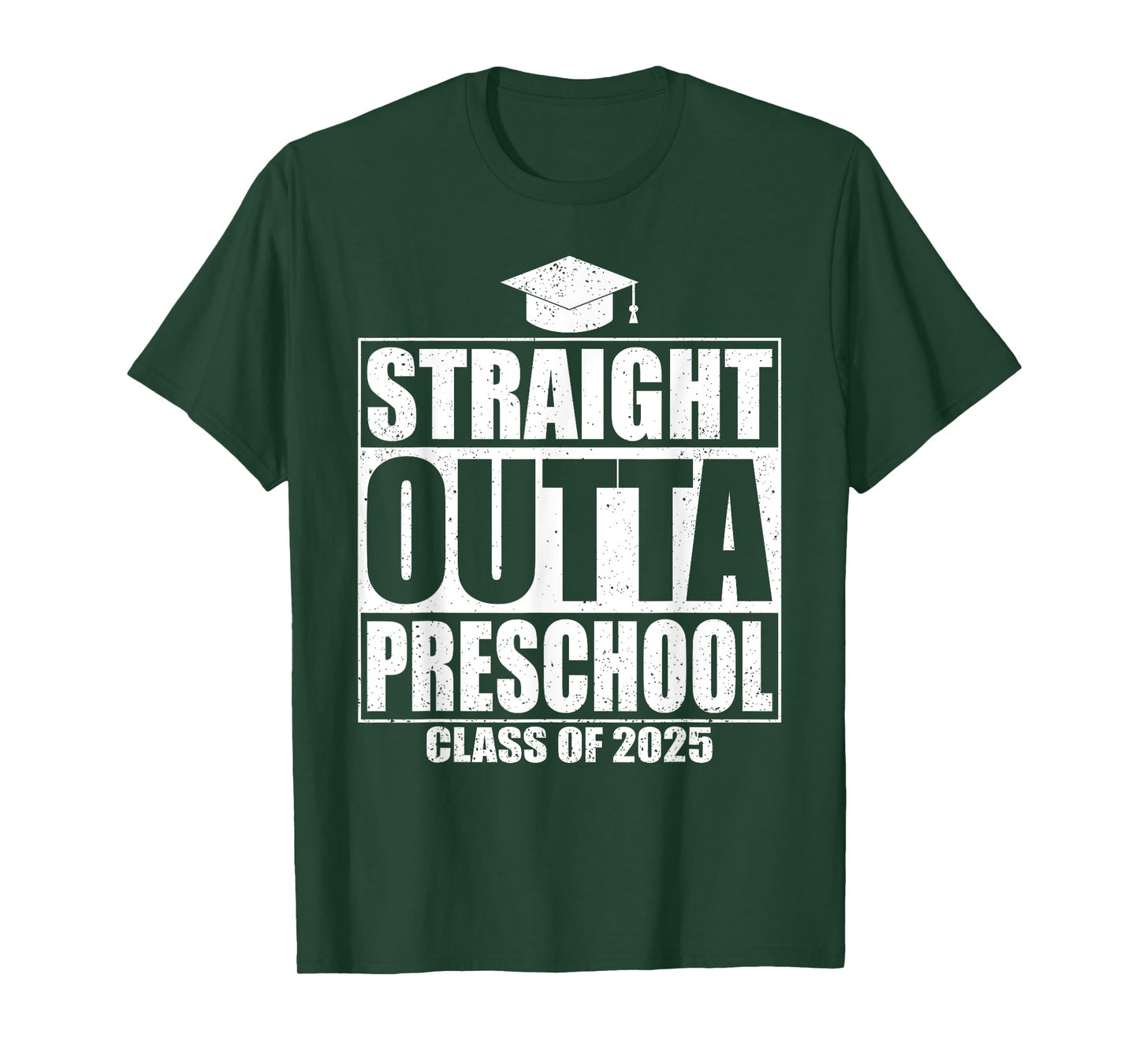 Straight Outta Preschool Graduation Gifts Class Of 2025 T-Shirt